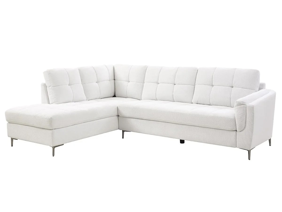 TGC Corey Cream Fabric Left Hand Corner Sofa
