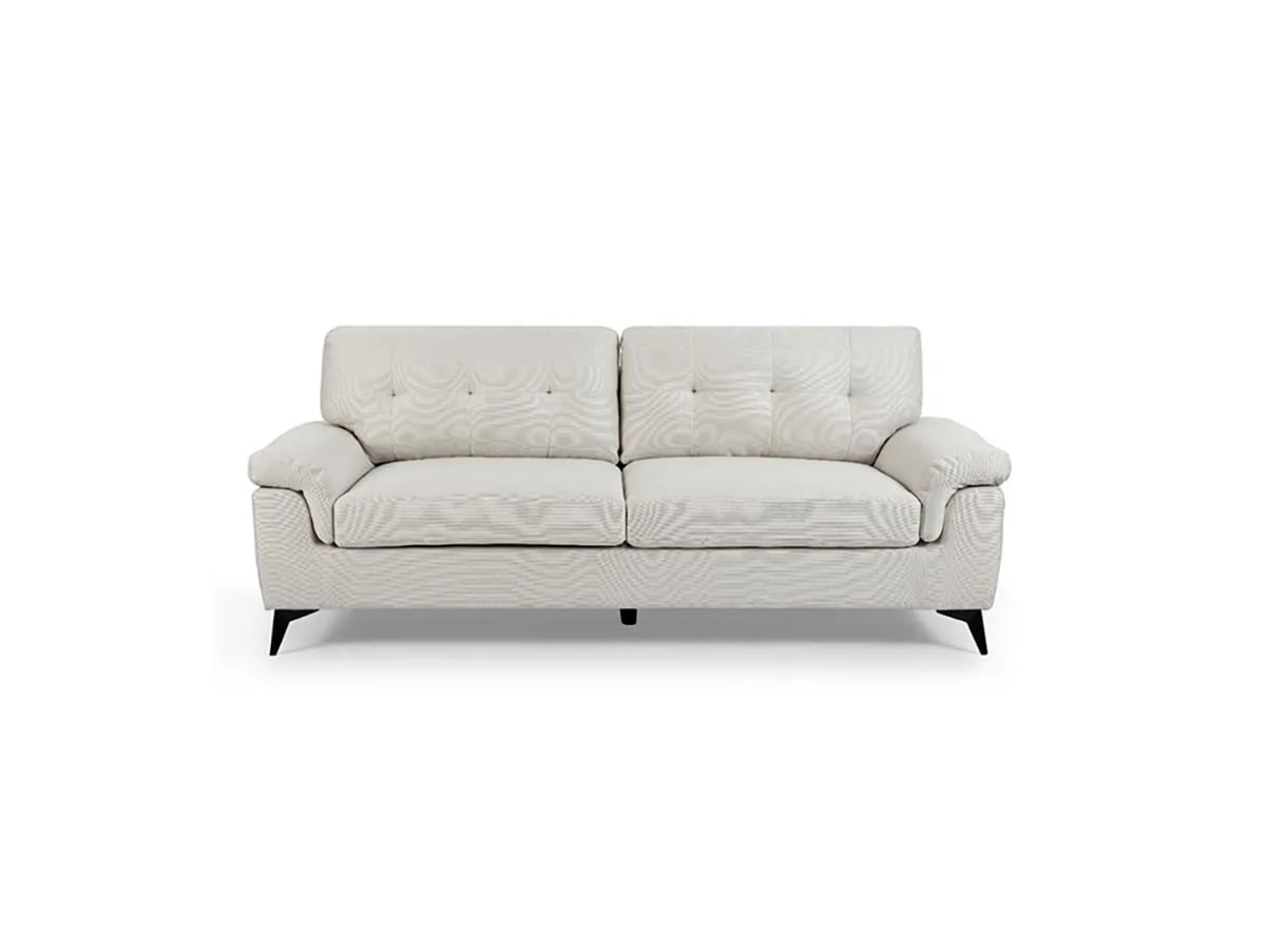 TGC Doran Cream Fabric 3 Seater Sofa