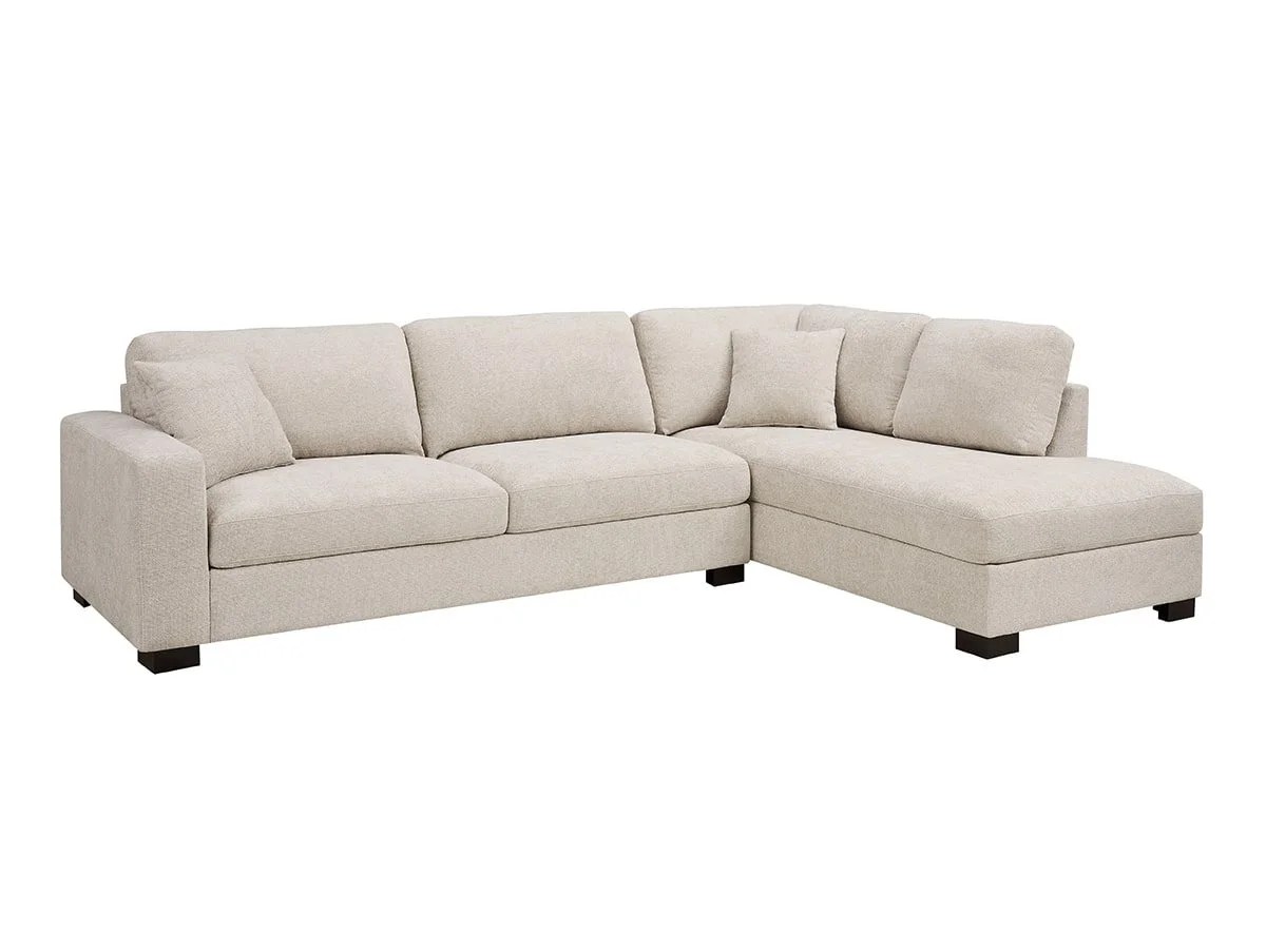 TGC Tracey Beige Chenille Fabric Right Hand Corner Sofa