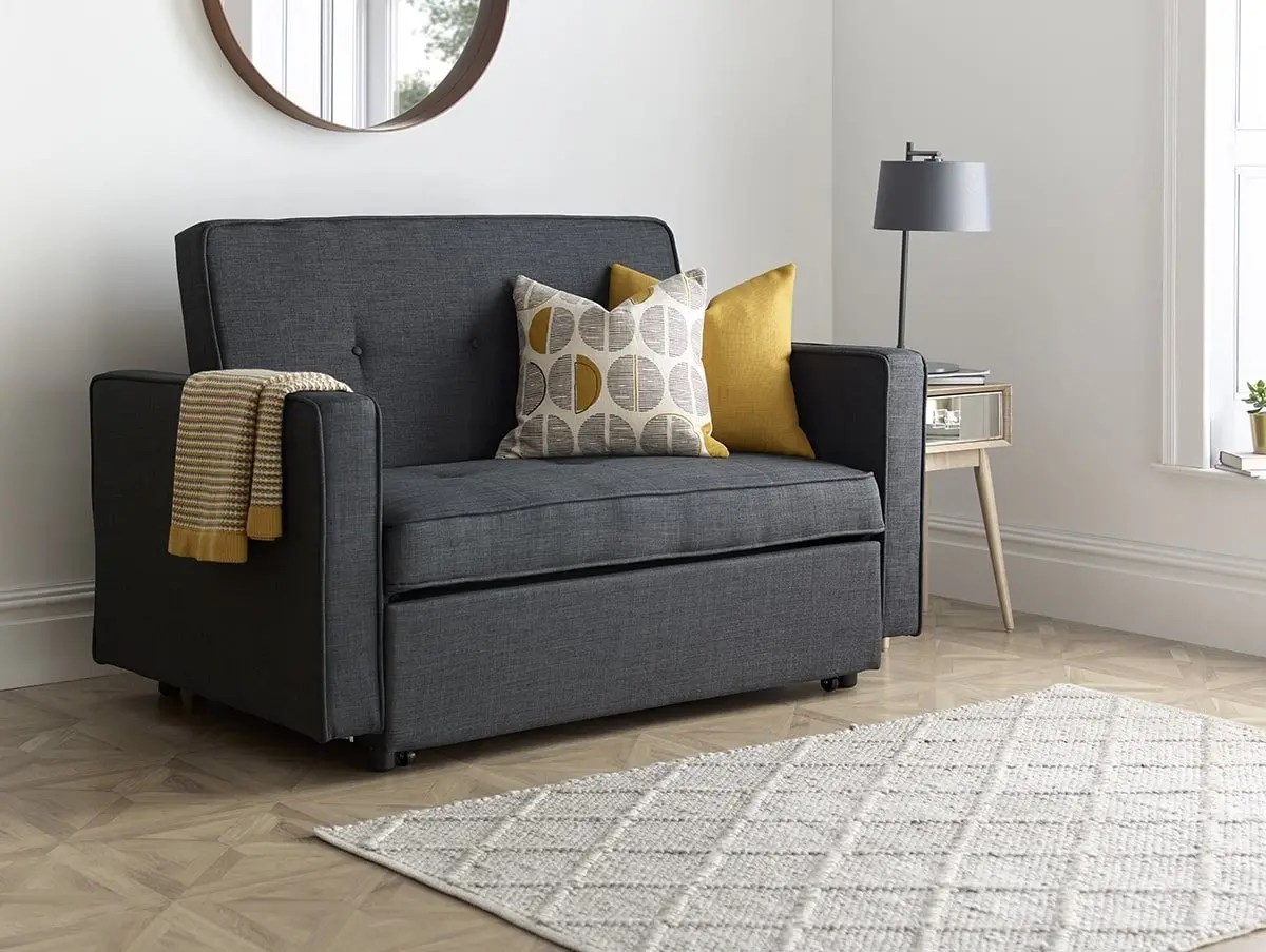 Bedmaster Troy Grey Fabric Sofa Bed