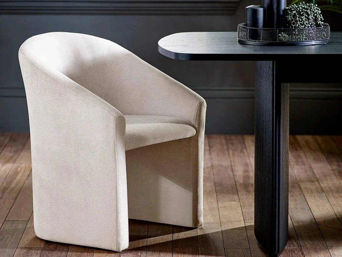Julian Bowen Anthea Cream Fabric Tub Chair