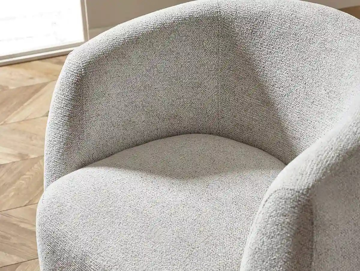 Julian Bowen Bowline Cream Fabric Swivel Chair