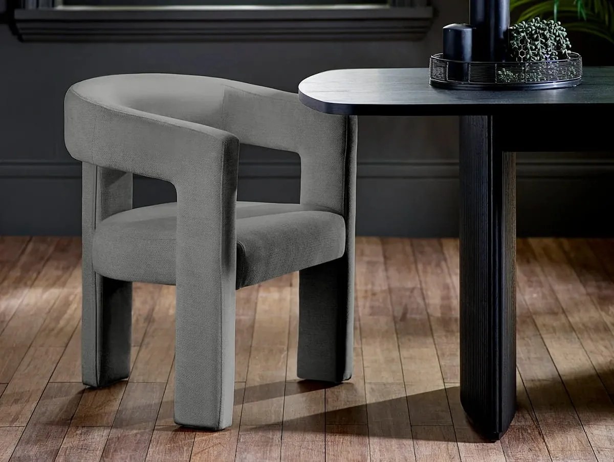 Julian Bowen Elara Grey Fabric Accent Chair