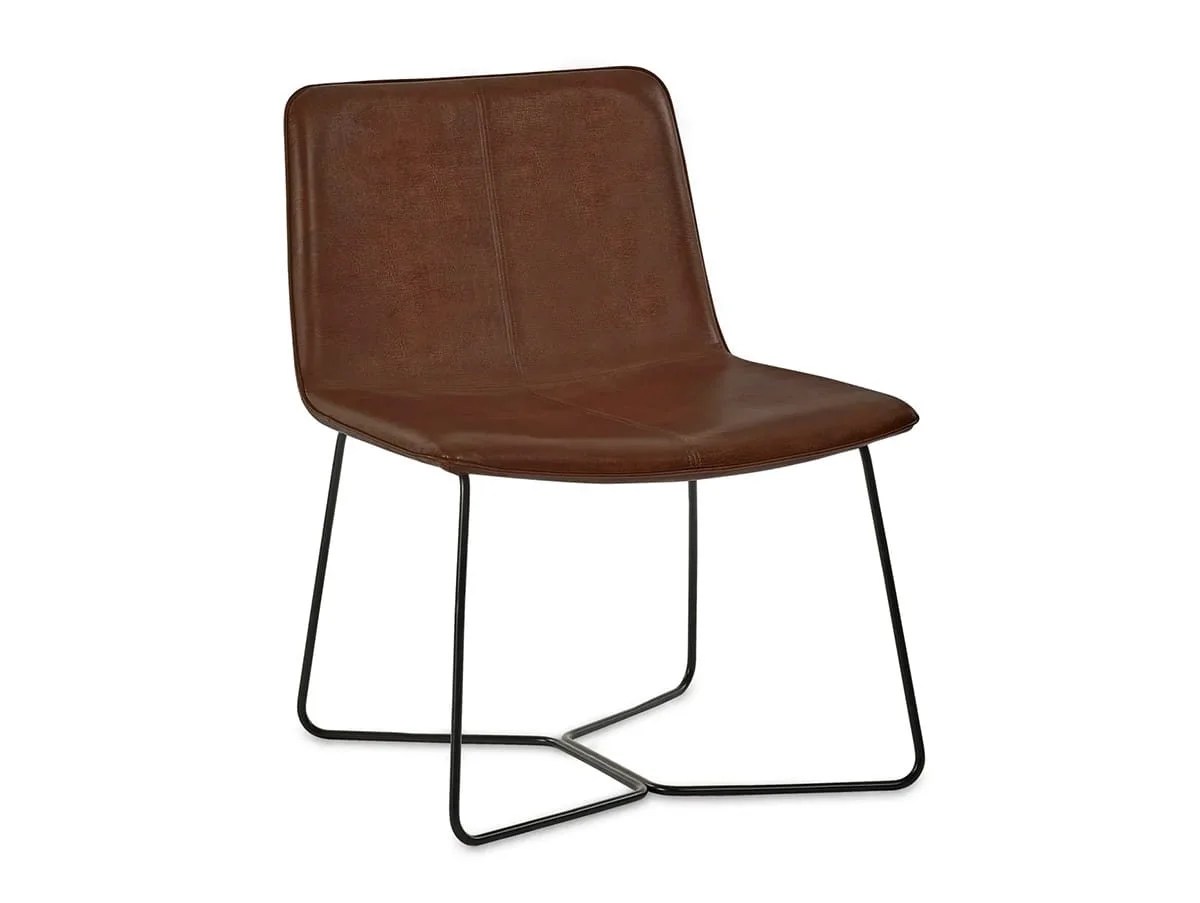 Julian Bowen Joren Brown Faux Leather Accent Chair