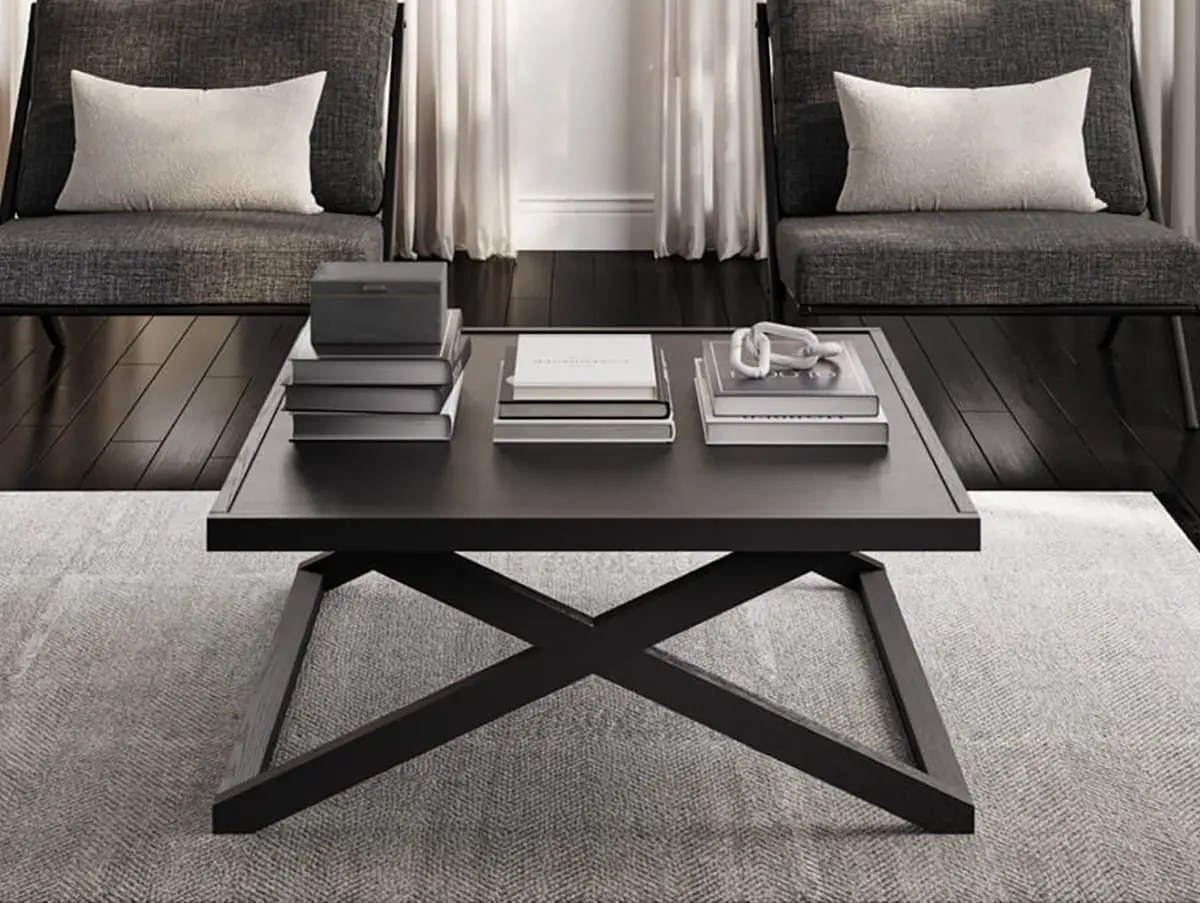 LPD Sage Black Wooden Coffee Table