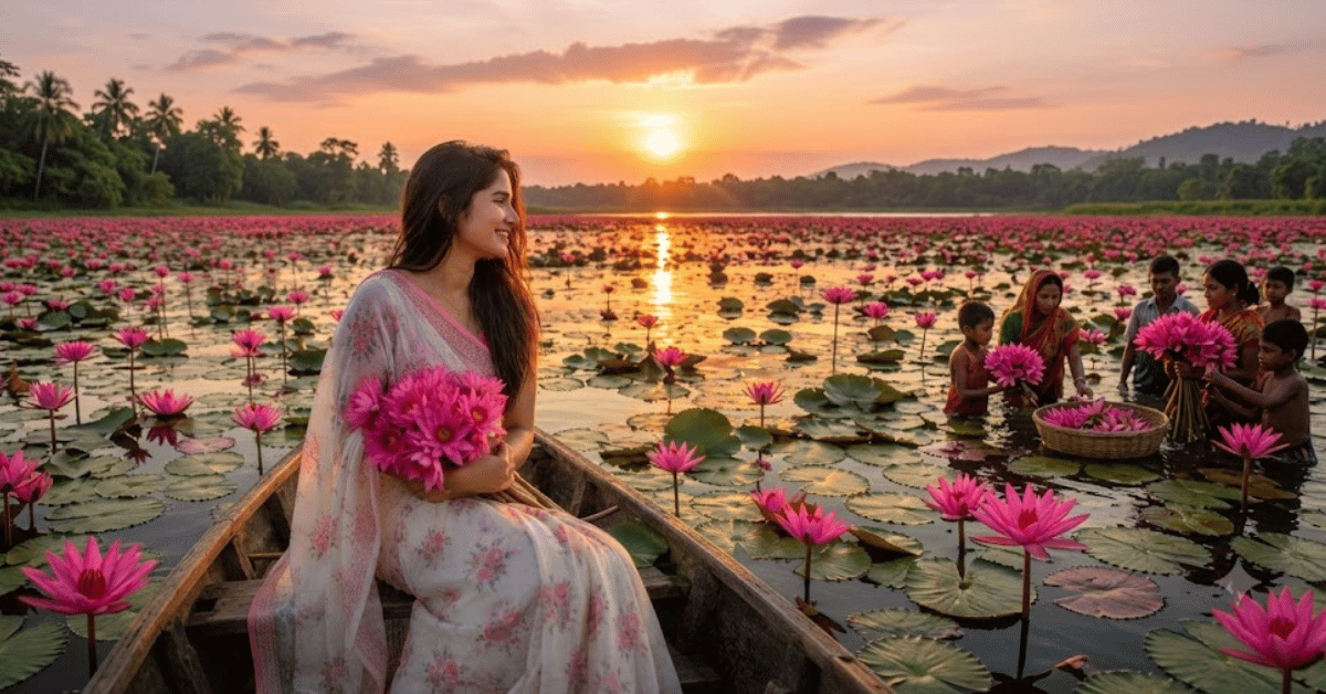 বিলে শাপলা ফুলের মেলা