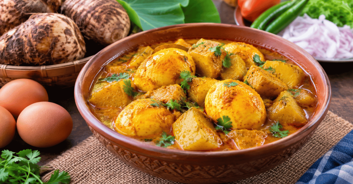 কচু ডিমের মজাদার রেসিপি