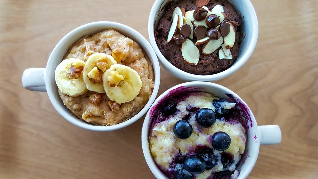 3 Microwave Mug Muffins: Fluffy & Soft