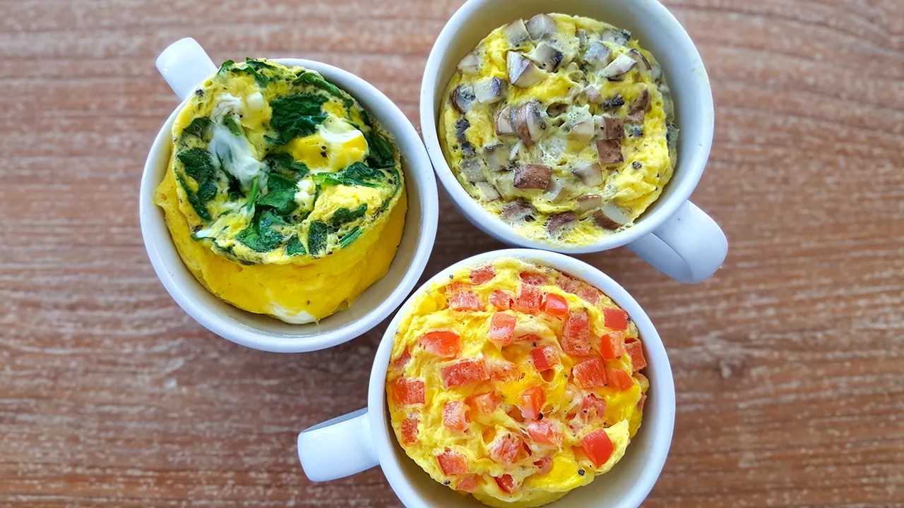 3 Microwave Fluffy Egg Bites (Mug Omelets)