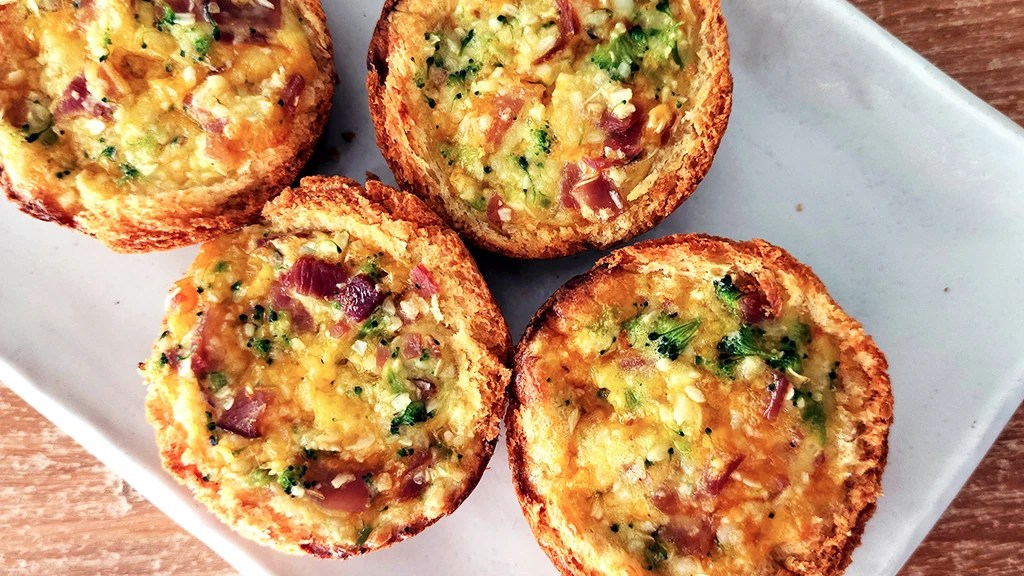 Mini Quiches with Brioche Crust