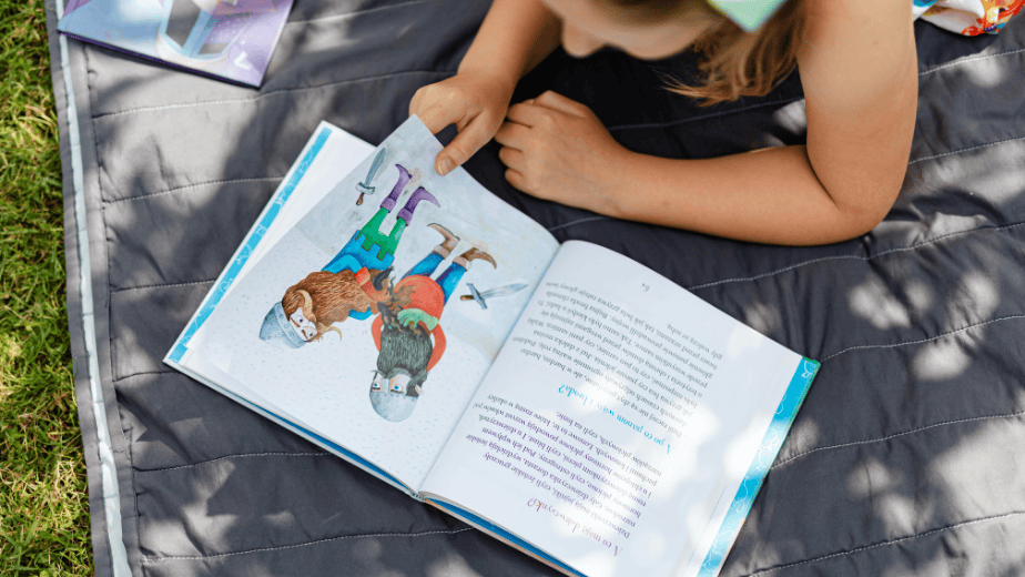 Dyslexia definition with a girl reading
