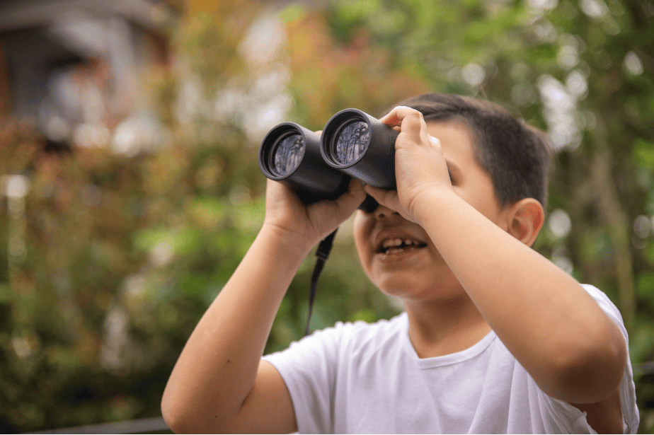 A child practicing searching for something to help deal with worry
