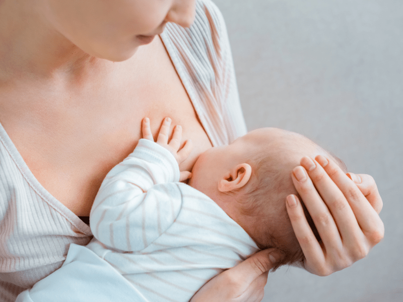 baby breastfeeding, lump in breast