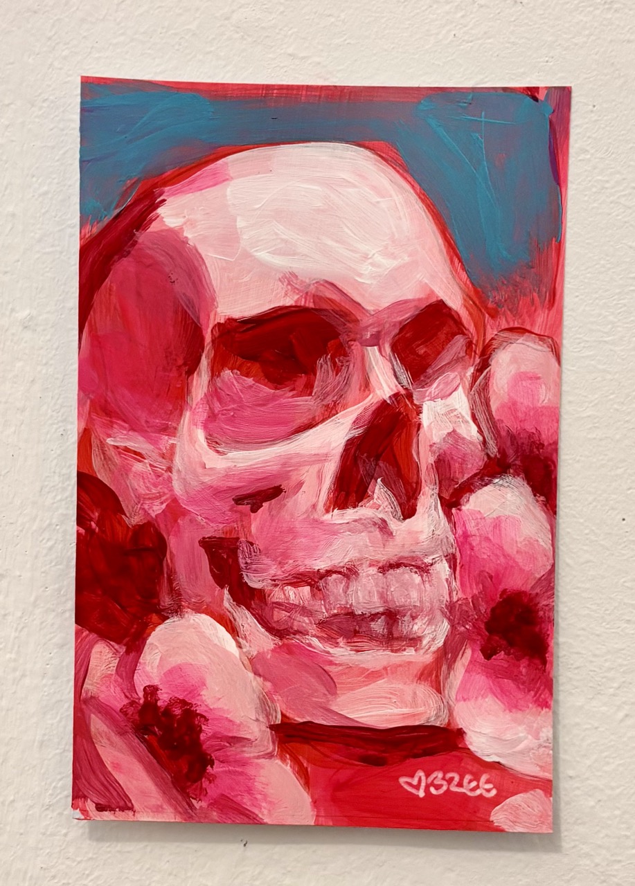 Skull with Anemones (mini)