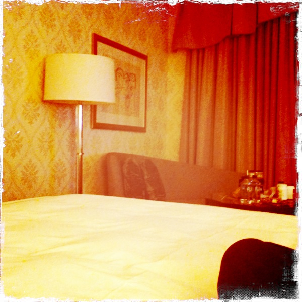 hotel room in Chicago...