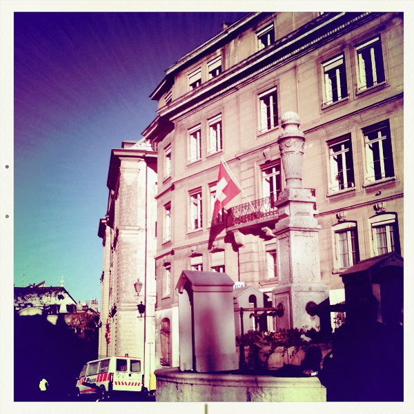 Swiss building radiates...