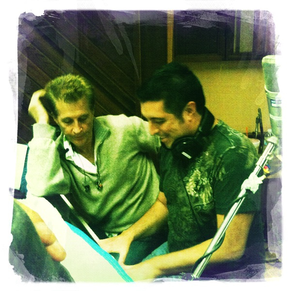 Emmanuel and Cheche working on the arrangements...