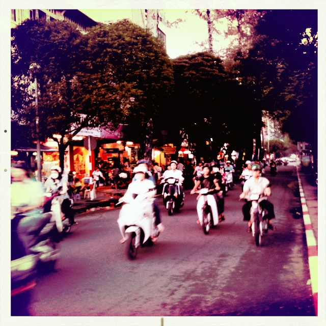 swarm of motorcycles...