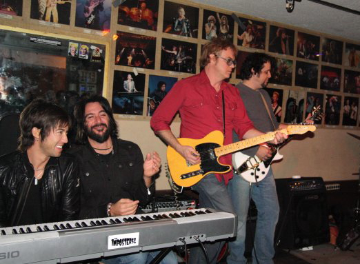 Brendan, Rami, and Ben at the Kibbitz Room jam session...