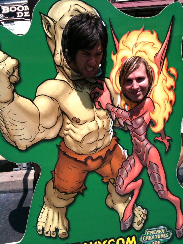 Brendan and Andrew shirtless at Naturi show in Dallas...