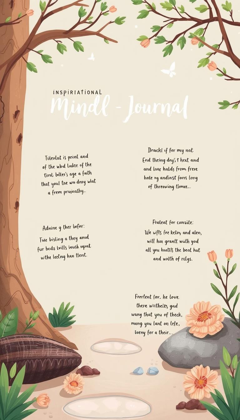 Image of a serene environment with mindfulness journal prompts