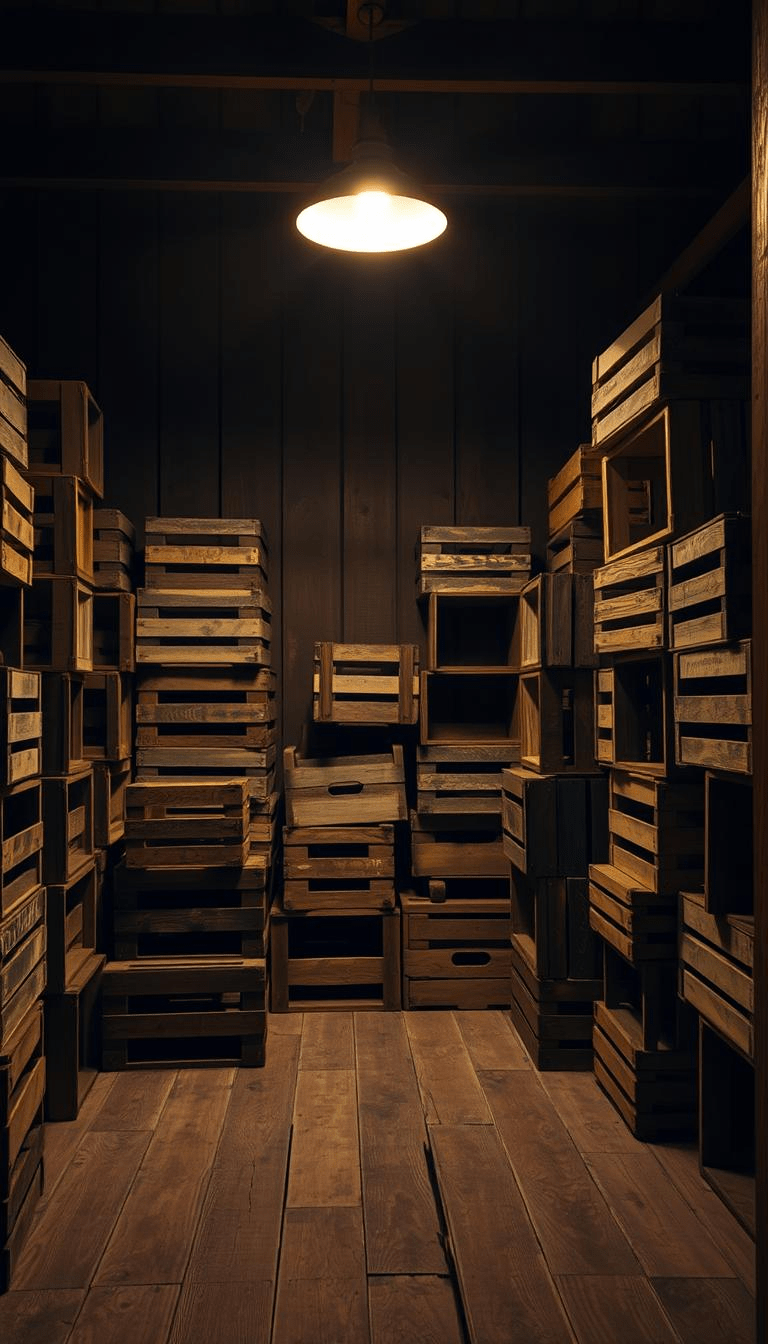 wooden crates storage