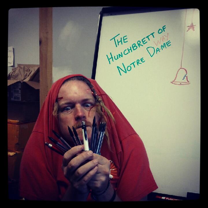 green titled hunchbrett of notre way