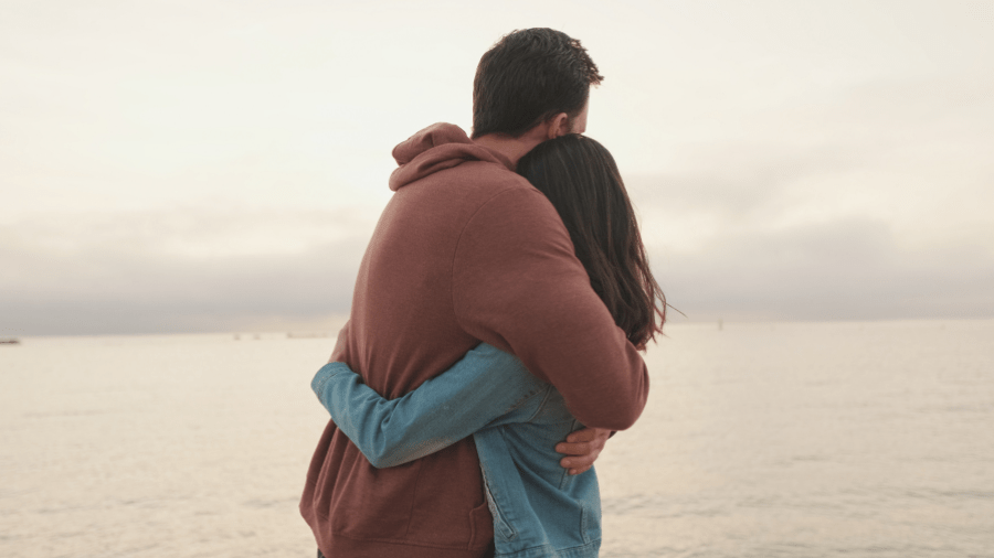 couple hugging