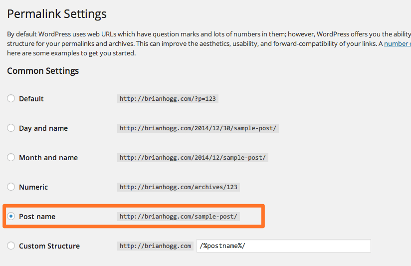 When you're logged in, you will be in your 'dashboard'. How To Change The Wordpress Permalink Structure To Remove Dates From The Url Brian Hogg