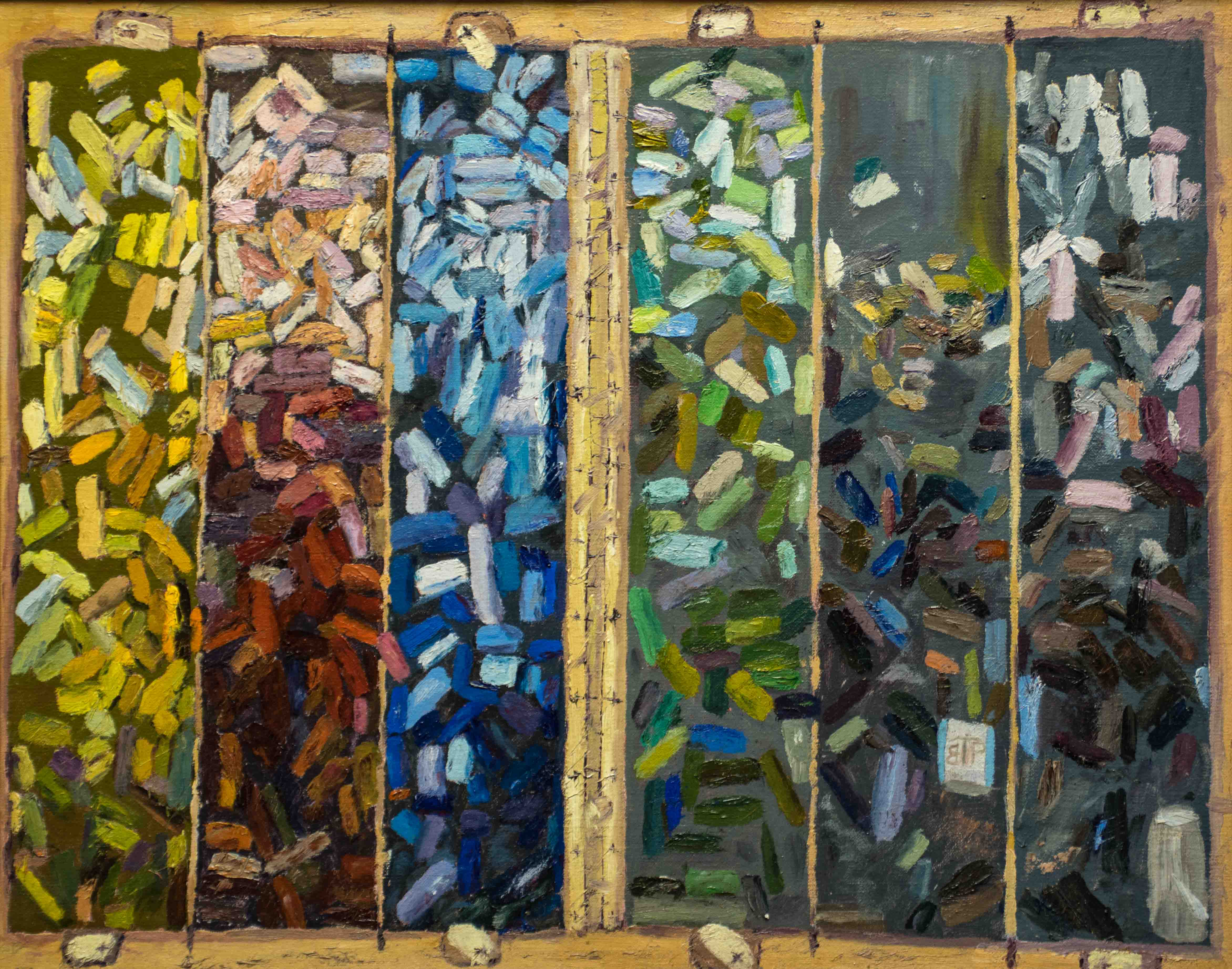 Pastel Tray, 16x20, Oil on linen - $650