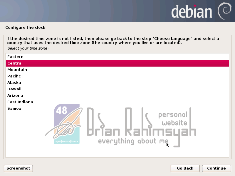Debian 7 configure clock