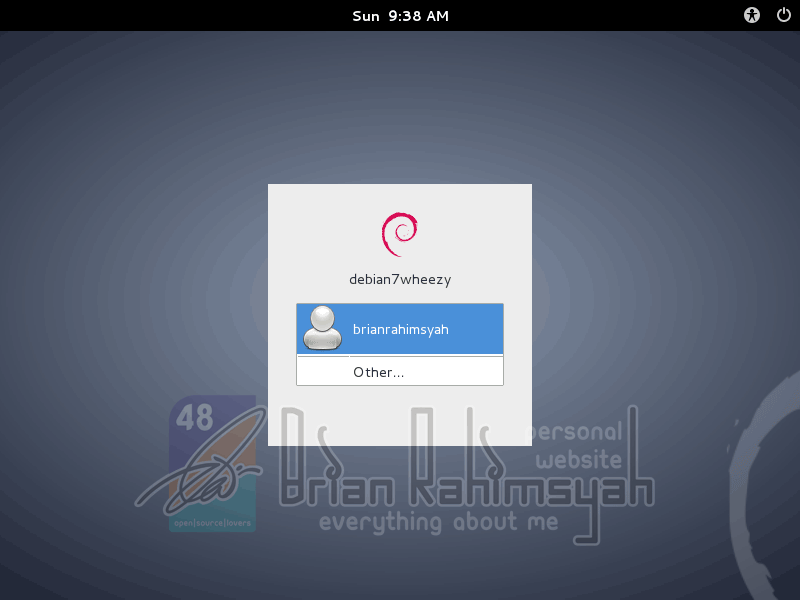 Debian 7 login