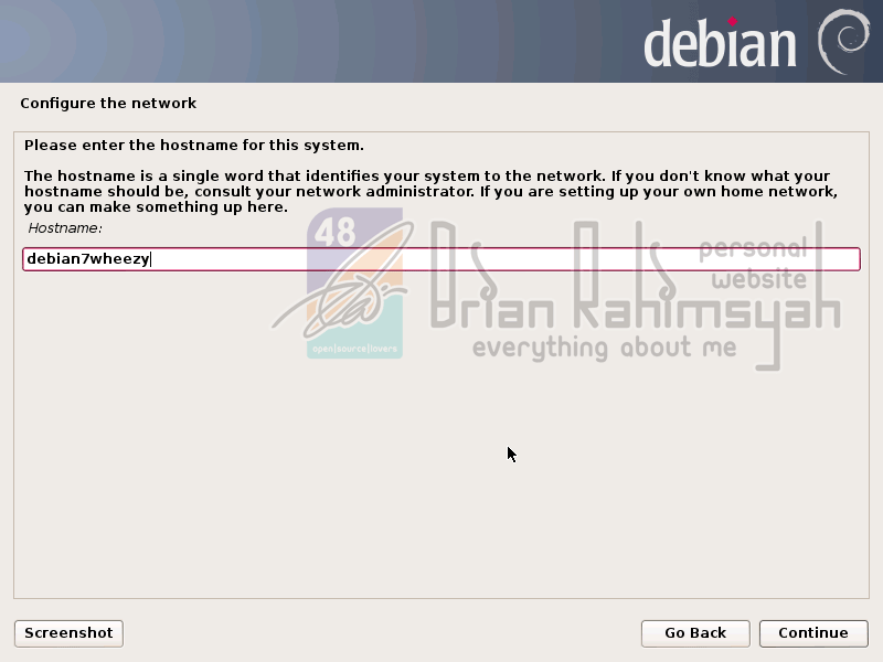 Debian 7 hostname