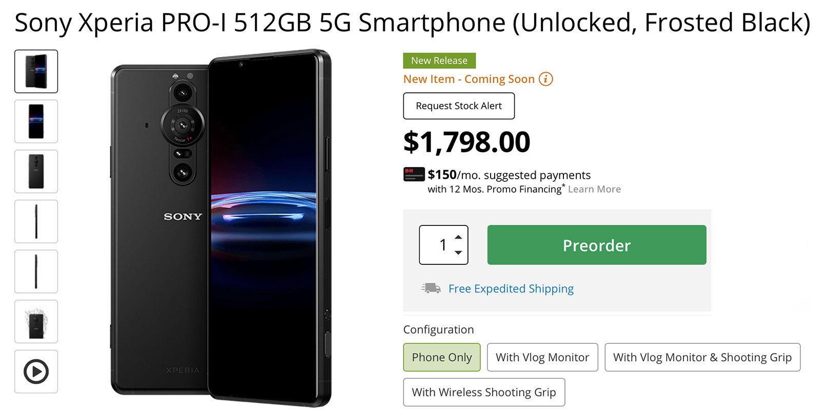 Sony Xperia PRO-i Advanced Imaging Smartphone Available for Pre-Order