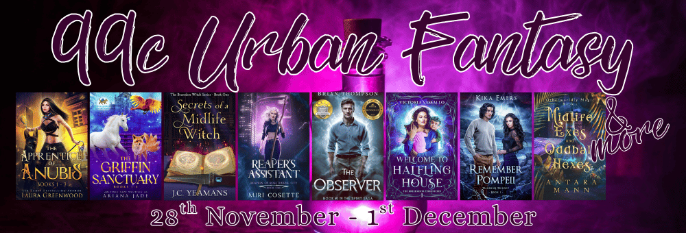 99-cent Urban Fantasy Black Friday promo banner featuring The Observer book cover