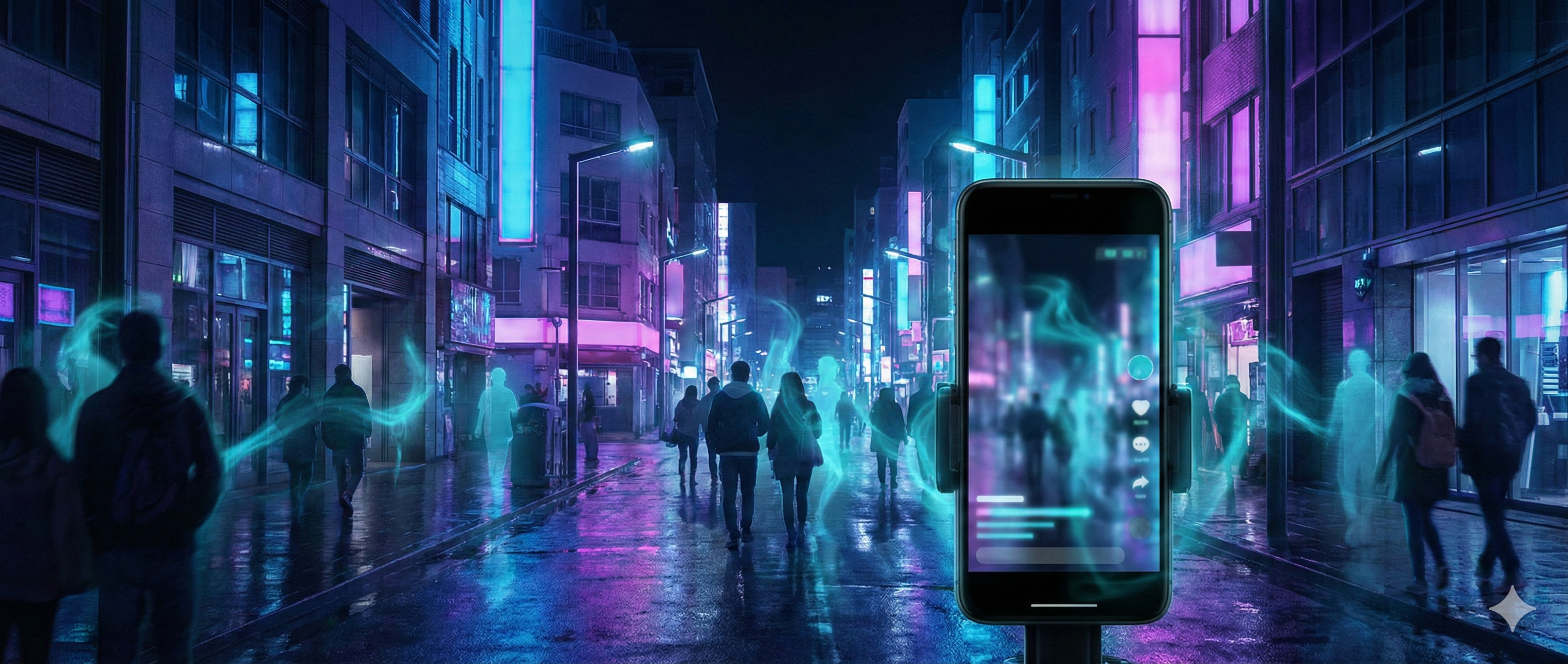 A neon city street representing a BookTok urban fantasy marketing strategy.