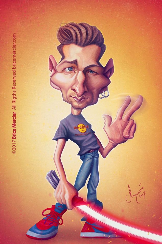 Caricature de Brice Mercier