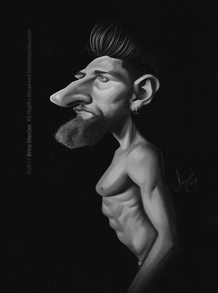 Caricature de Brice Mercier