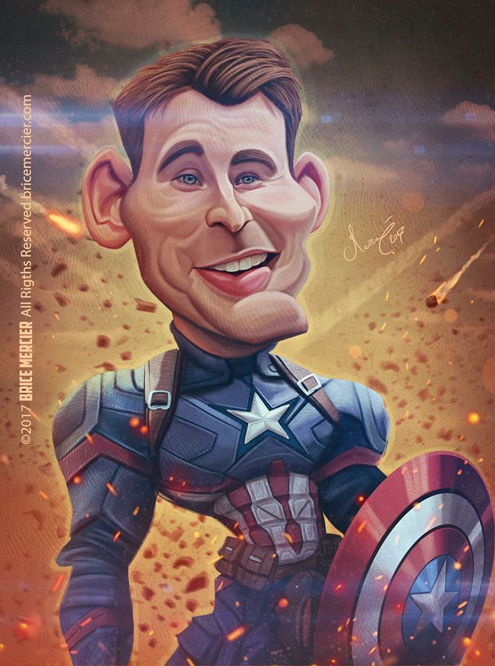 Caricature de Chris Evans