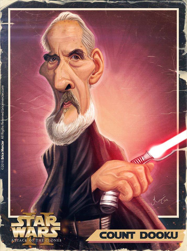 Caricature de Christopher Lee