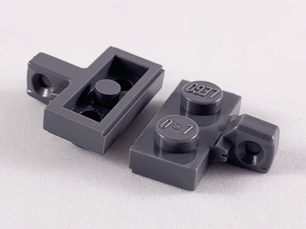 Bricker Part Lego 44567a Hinge Plate 1 X 2 Locking With 1 Finger On Side With Bottom Groove