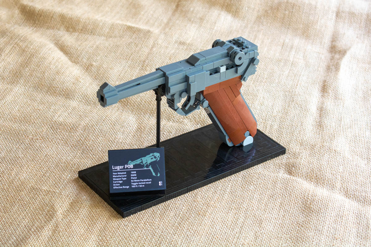 Luger P08, a LEGO Brick Replica by Cole Edmonson