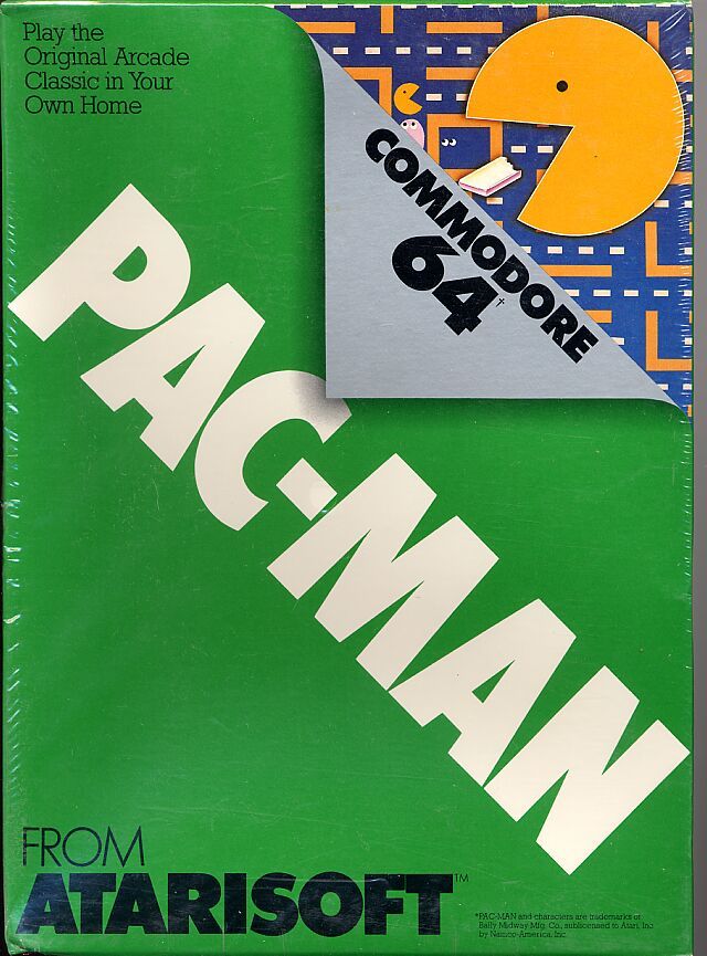 Pac-Man Front Cover for Commodore 64 ALT