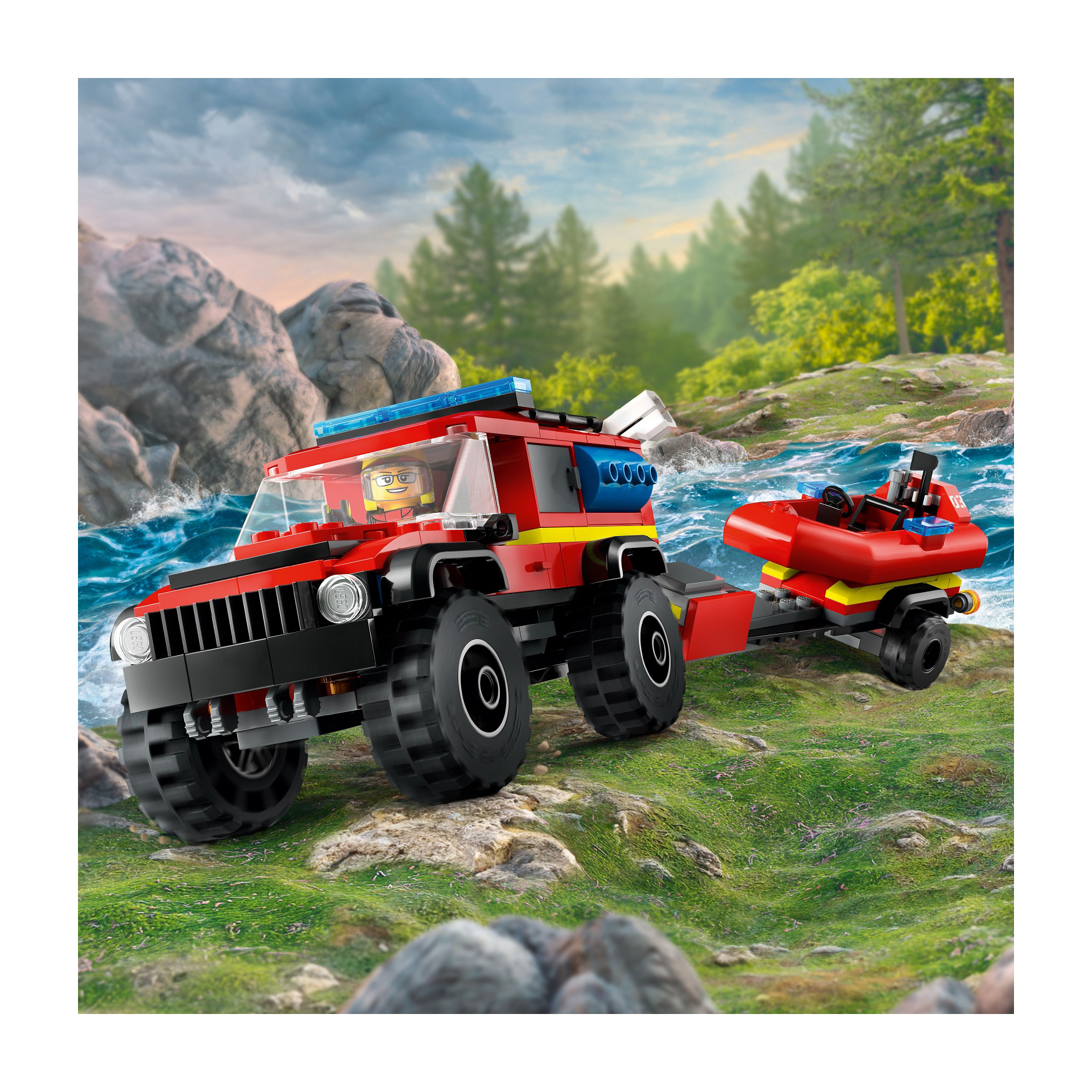 LEGO® 4x4 Fire Truck with Rescue Boat 60412 - Image 4