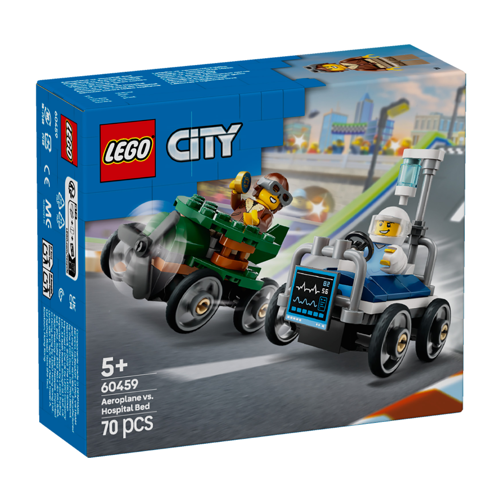 LEGO® Airplane vs. Hospital Bed Race Car Pack 60459