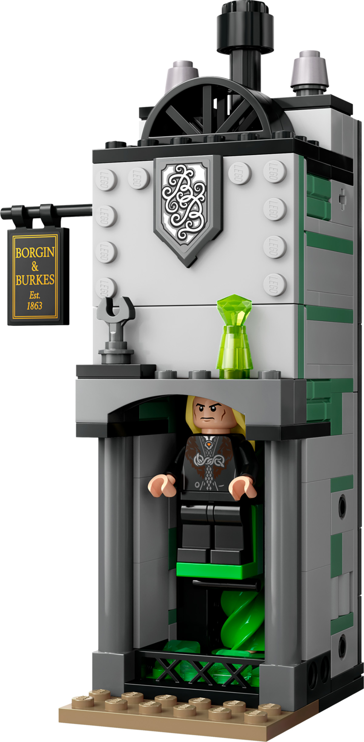 Discover the LEGO Harry Potter Borgin and Burkes Floo Network