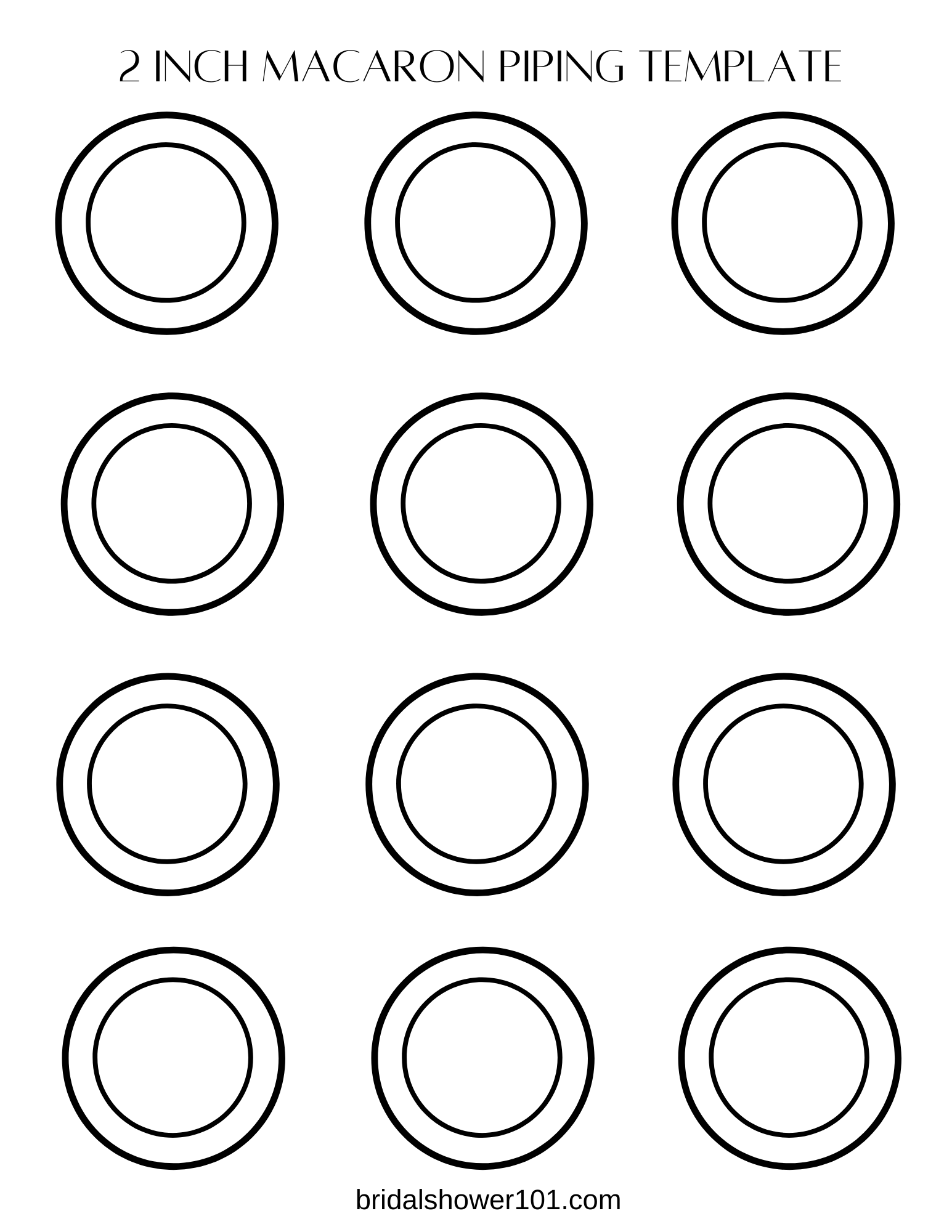 copy of 2 inch macaron piping template bridal shower 101