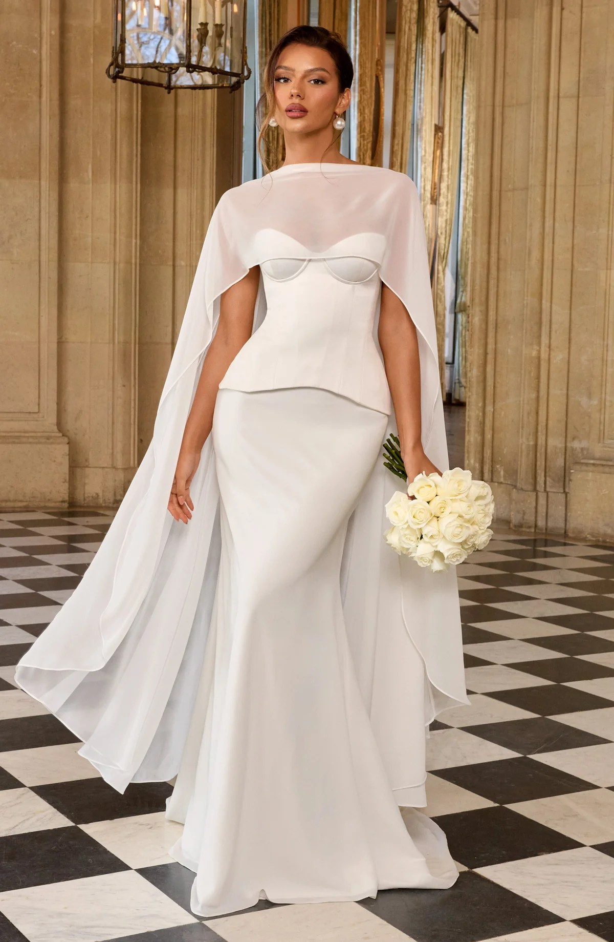 sheer bridal cape trend for 2027 weddings