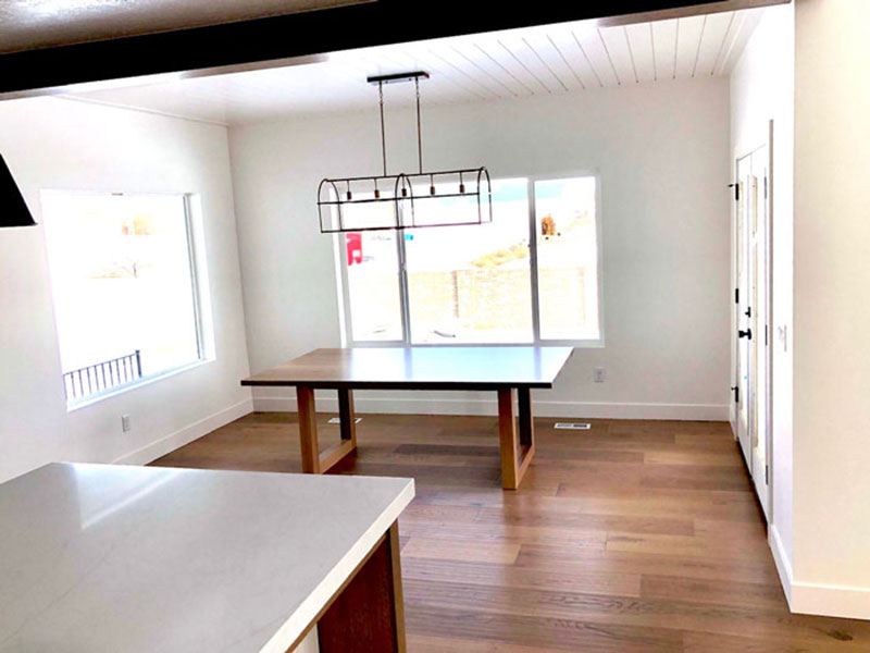 newly constructed dining area