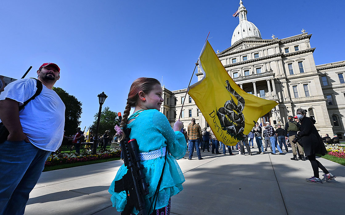 Militias, far-right groups recast selves as mainstream at Lansing